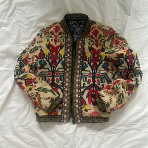 Desigual Reversible colorful Pattern bomber size 36(SM)